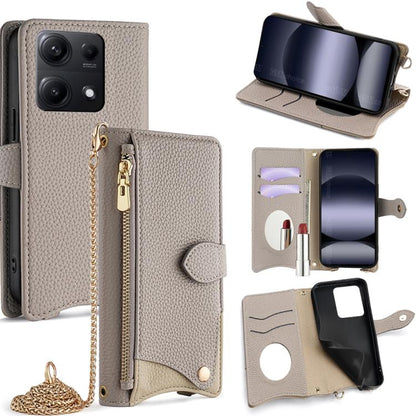 Crossbody Chain Fishtail Litchi Leather Phone Case, For Redmi K90, For Redmi K90 Pro Max, For Redmi 15C 5G / 4G EU 173mm / Poco C85 5G, For Redmi 15C 5G / 4G Global 171mm / Poco C85 4G, For Redmi K80 Ultra, For Redmi A5 4G 171.7mm, For Redmi Note 14S 4...