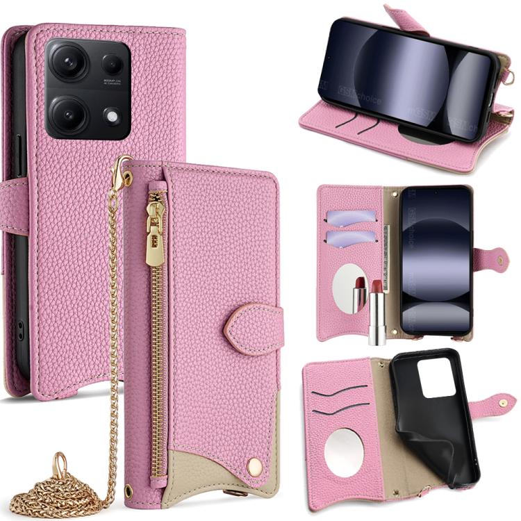 Crossbody Chain Fishtail Litchi Leather Phone Case, For Redmi K90, For Redmi K90 Pro Max, For Redmi 15C 5G / 4G EU 173mm / Poco C85 5G, For Redmi 15C 5G / 4G Global 171mm / Poco C85 4G, For Redmi K80 Ultra, For Redmi A5 4G 171.7mm, For Redmi Note 14S 4...