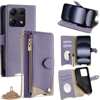 Crossbody Chain Fishtail Litchi Leather Phone Case, For Redmi K90, For Redmi K90 Pro Max, For Redmi 15C 5G / 4G EU 173mm / Poco C85 5G, For Redmi 15C 5G / 4G Global 171mm / Poco C85 4G, For Redmi K80 Ultra, For Redmi A5 4G 171.7mm, For Redmi Note 14S 4...