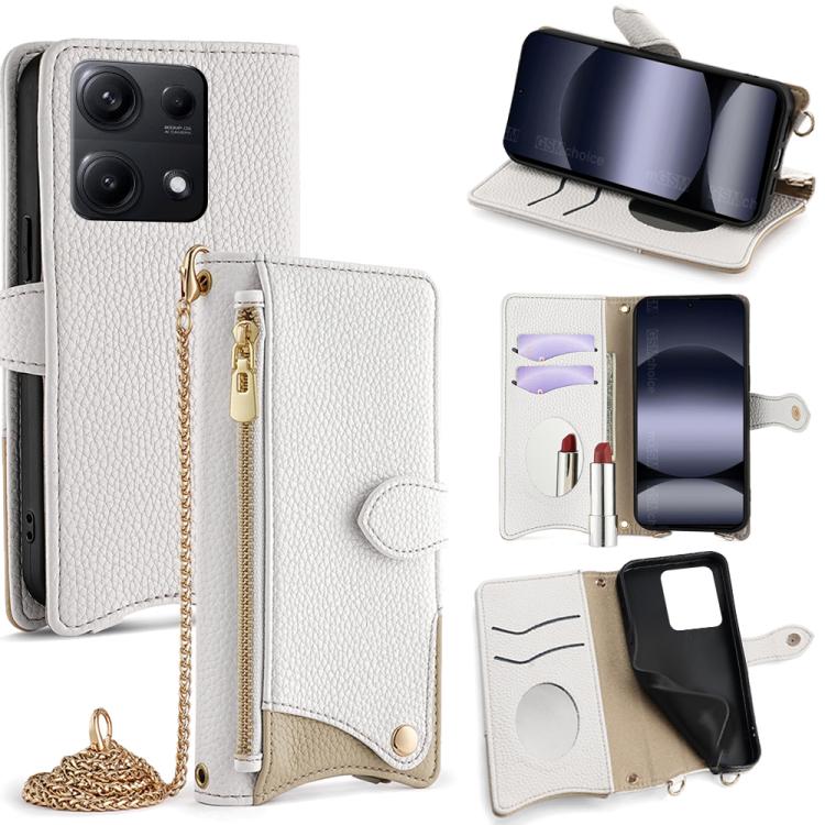 Crossbody Chain Fishtail Litchi Leather Phone Case, For Redmi K90, For Redmi K90 Pro Max, For Redmi 15C 5G / 4G EU 173mm / Poco C85 5G, For Redmi 15C 5G / 4G Global 171mm / Poco C85 4G, For Redmi K80 Ultra, For Redmi A5 4G 171.7mm, For Redmi Note 14S 4...