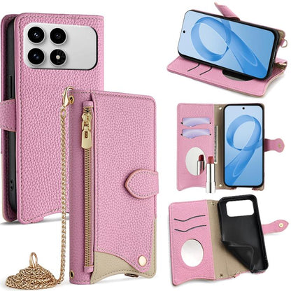 Crossbody Chain Fishtail Litchi Leather Phone Case, For Redmi K90, For Redmi K90 Pro Max, For Redmi 15C 5G / 4G EU 173mm / Poco C85 5G, For Redmi 15C 5G / 4G Global 171mm / Poco C85 4G, For Redmi K80 Ultra, For Redmi A5 4G 171.7mm, For Redmi Note 14S 4...