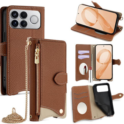Crossbody Chain Fishtail Litchi Leather Phone Case, For Redmi K90, For Redmi K90 Pro Max, For Redmi 15C 5G / 4G EU 173mm / Poco C85 5G, For Redmi 15C 5G / 4G Global 171mm / Poco C85 4G, For Redmi K80 Ultra, For Redmi A5 4G 171.7mm, For Redmi Note 14S 4...