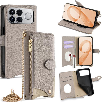 Crossbody Chain Fishtail Litchi Leather Phone Case, For Redmi K90, For Redmi K90 Pro Max, For Redmi 15C 5G / 4G EU 173mm / Poco C85 5G, For Redmi 15C 5G / 4G Global 171mm / Poco C85 4G, For Redmi K80 Ultra, For Redmi A5 4G 171.7mm, For Redmi Note 14S 4...
