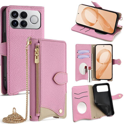Crossbody Chain Fishtail Litchi Leather Phone Case, For Redmi K90, For Redmi K90 Pro Max, For Redmi 15C 5G / 4G EU 173mm / Poco C85 5G, For Redmi 15C 5G / 4G Global 171mm / Poco C85 4G, For Redmi K80 Ultra, For Redmi A5 4G 171.7mm, For Redmi Note 14S 4...