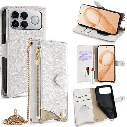 Crossbody Chain Fishtail Litchi Leather Phone Case, For Redmi K90, For Redmi K90 Pro Max, For Redmi 15C 5G / 4G EU 173mm / Poco C85 5G, For Redmi 15C 5G / 4G Global 171mm / Poco C85 4G, For Redmi K80 Ultra, For Redmi A5 4G 171.7mm, For Redmi Note 14S 4...