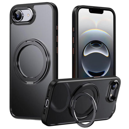 Frosted 360 Degree MagSafe Magnetic Holder Phone Case, For iPhone 18 Pro, For iPhone 18 Pro Max, For iPhone 17e / 16e, For iPhone 17 Pro Max, For iPhone 17 Pro, For iPhone 17, For iPhone Air