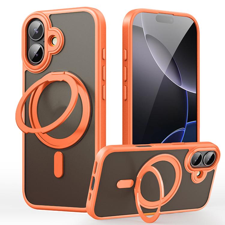 Frosted 360 Degree MagSafe Magnetic Holder Phone Case, For iPhone 17e / 16e, For iPhone 17 Pro Max, For iPhone 17 Pro, For iPhone 17, For iPhone Air