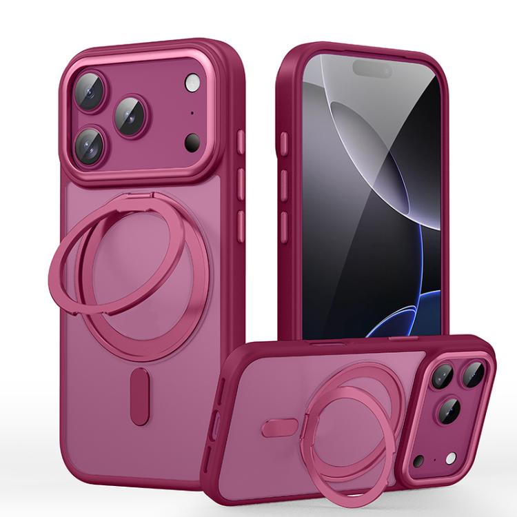 Frosted 360 Degree MagSafe Magnetic Holder Phone Case, For iPhone 18 Pro, For iPhone 18 Pro Max, For iPhone 17e / 16e, For iPhone 17 Pro Max, For iPhone 17 Pro, For iPhone 17, For iPhone Air