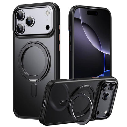 Frosted 360 Degree MagSafe Magnetic Holder Phone Case, For iPhone 18 Pro, For iPhone 18 Pro Max, For iPhone 17e / 16e, For iPhone 17 Pro Max, For iPhone 17 Pro, For iPhone 17, For iPhone Air