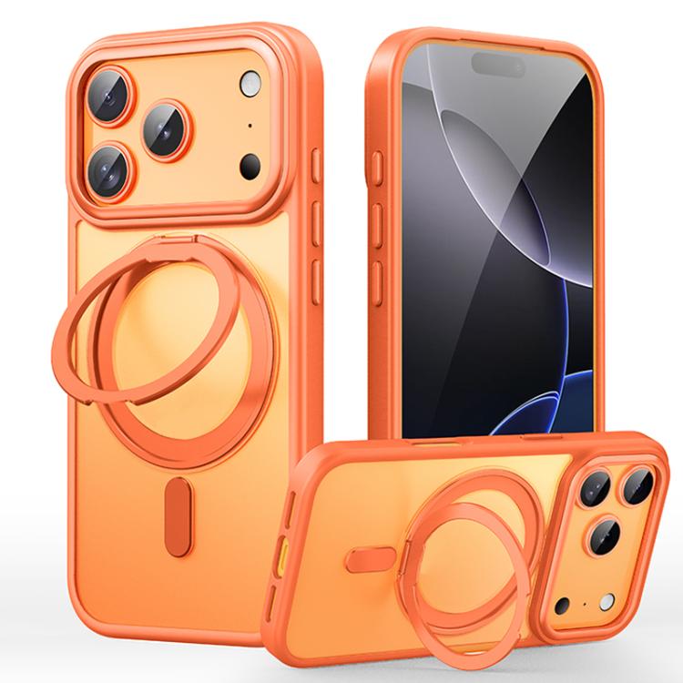 Frosted 360 Degree MagSafe Magnetic Holder Phone Case, For iPhone 18 Pro, For iPhone 18 Pro Max, For iPhone 17e / 16e, For iPhone 17 Pro Max, For iPhone 17 Pro, For iPhone 17, For iPhone Air