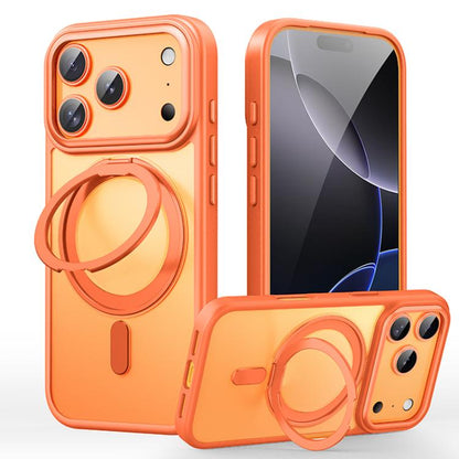 Frosted 360 Degree MagSafe Magnetic Holder Phone Case, For iPhone 18 Pro, For iPhone 18 Pro Max, For iPhone 17e / 16e, For iPhone 17 Pro Max, For iPhone 17 Pro, For iPhone 17, For iPhone Air