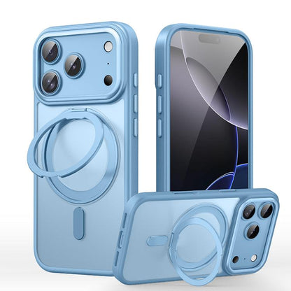 Frosted 360 Degree MagSafe Magnetic Holder Phone Case, For iPhone 18 Pro, For iPhone 18 Pro Max, For iPhone 17e / 16e, For iPhone 17 Pro Max, For iPhone 17 Pro, For iPhone 17, For iPhone Air