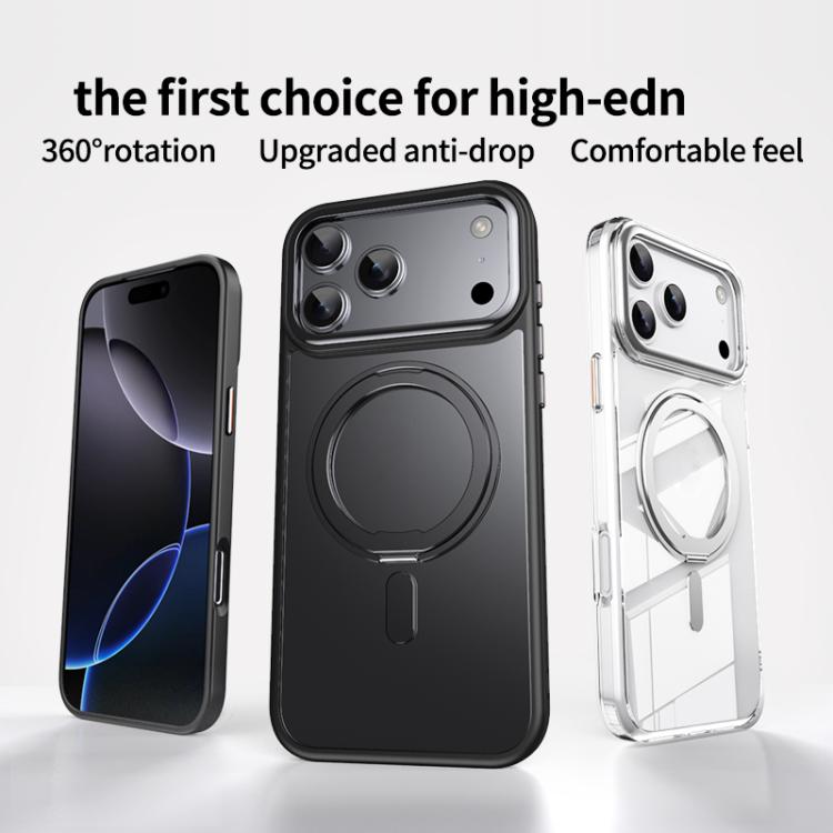 Frosted 360 Degree MagSafe Magnetic Holder Phone Case, For iPhone 18 Pro, For iPhone 18 Pro Max, For iPhone 17e / 16e, For iPhone 17 Pro Max, For iPhone 17 Pro, For iPhone 17, For iPhone Air