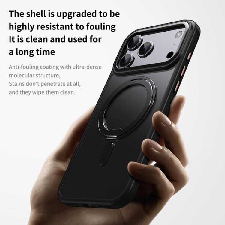 Frosted 360 Degree MagSafe Magnetic Holder Phone Case, For iPhone 18 Pro, For iPhone 18 Pro Max, For iPhone 17e / 16e, For iPhone 17 Pro Max, For iPhone 17 Pro, For iPhone 17, For iPhone Air