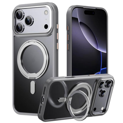 Frosted 360 Degree MagSafe Magnetic Holder Phone Case, For iPhone 18 Pro, For iPhone 18 Pro Max, For iPhone 17e / 16e, For iPhone 17 Pro Max, For iPhone 17 Pro, For iPhone 17, For iPhone Air