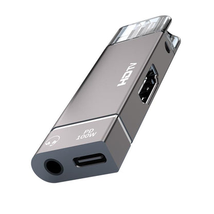 USB-C / Type-C to HDTV, 3.5mm, PD 100W 3 in 1 Multi-function Converter Docking Station, Type-C to HDTV+3.5mm+PD 100W