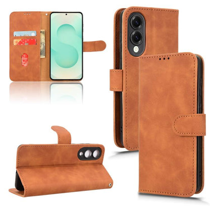 Skin Feel Magnetic Flip Leather Phone Case, For Samsung Galaxy S26+ 5G, For Samsung Galaxy S26 5G, For Samsung Galaxy S25 FE 5G, For Samsung Galaxy M36 5G, For Samsung Galaxy S25 Edge 5G, For Samsung Galaxy S25 5G, For Samsung Galaxy S25+ 5G           ...