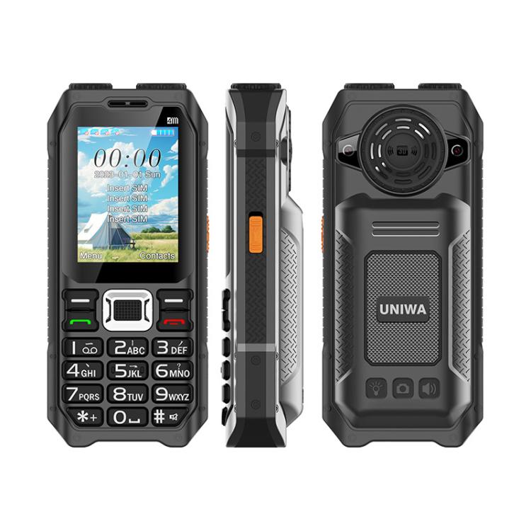 UNIWA M6000 Big Speaker Keypad Phone, 2.4 inch, Dual Flashlights, 21 Keys, SOS, FM, 4 SIM, GSM, EU Plug, US Plug, UK Plug, AU Plug
