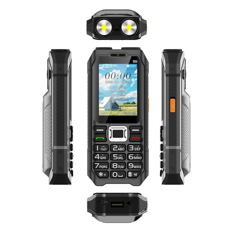 UNIWA M6000 Big Speaker Keypad Phone, 2.4 inch, Dual Flashlights, 21 Keys, SOS, FM, 4 SIM, GSM, EU Plug, US Plug, UK Plug, AU Plug