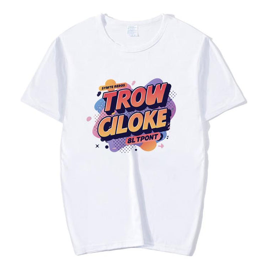 T-shirt à manches courtes et col rond en modal imprimé alphabet orange, impression sur demande, S, M, L, XL, XXL, XXXL, XXXXL, XXXXXL