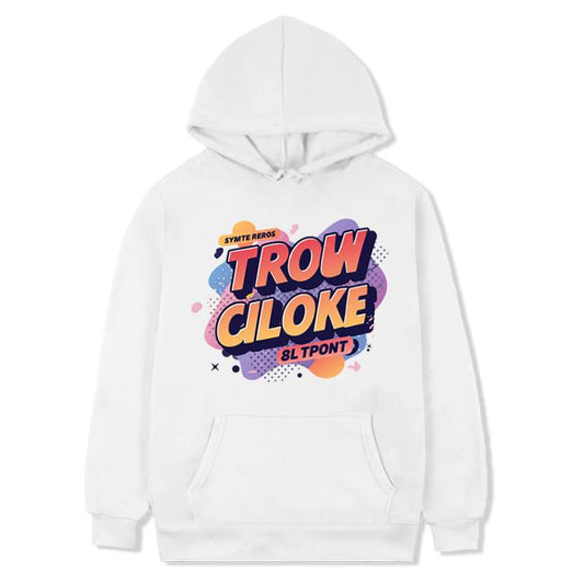 Sweat à Capuche Polaire Imprimé Alphabet Orange Imprimé À La Demande, TP, P, M, G, TG, TTG, TTTP