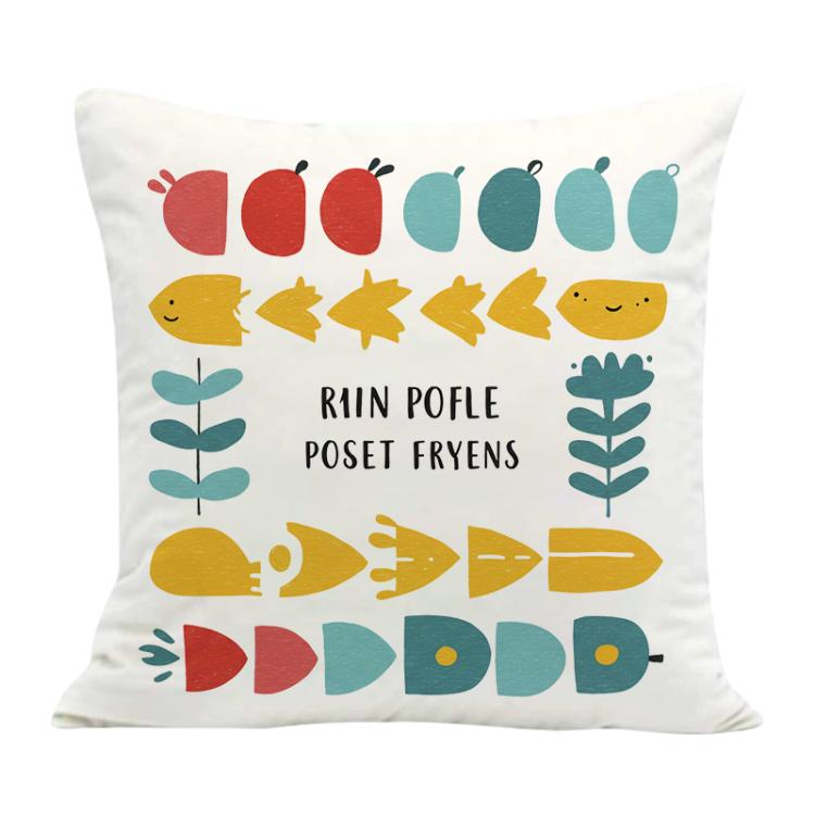 River Fish Printed Sofa Pillow Case No Core Print On Your Demand, 35x35cm, 40x40cm, 45x45cm, 50x50cm, 60x60cm