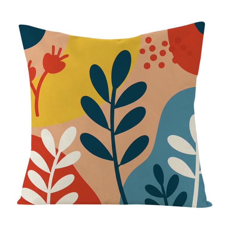 Colorful Branches Printed Sofa Pillow Case No Core Print On Your Demand, 35x35cm, 40x40cm, 45x45cm, 50x50cm, 60x60cm