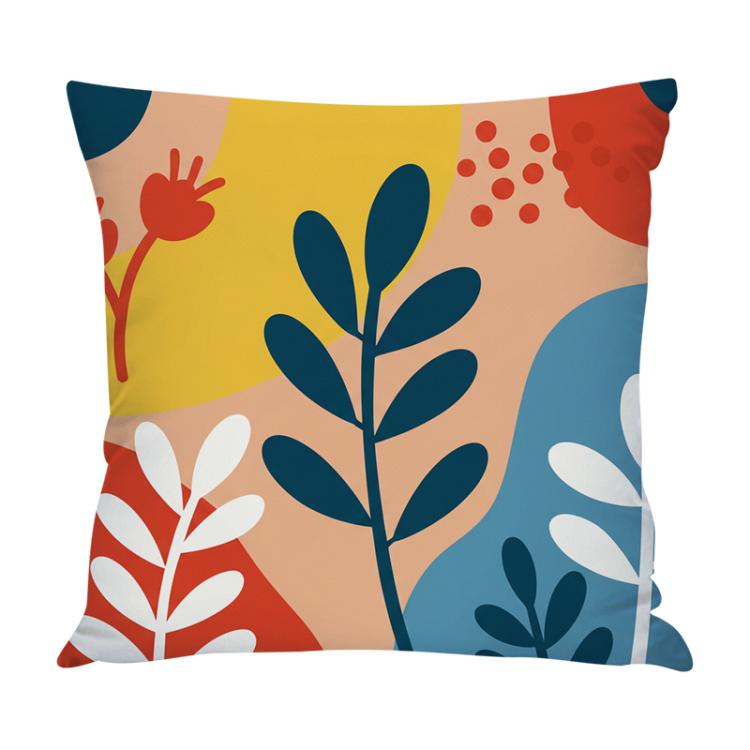 Colorful Branches Printed Sofa Pillow Case No Core Print On Your Demand, 35x35cm, 40x40cm, 45x45cm, 50x50cm, 60x60cm