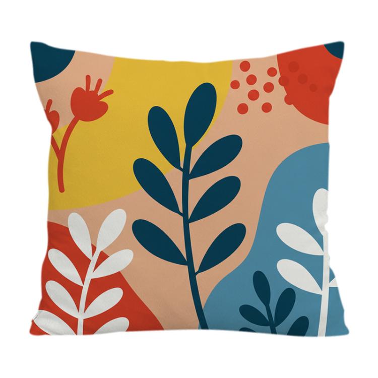Colorful Branches Printed Sofa Pillow Case No Core Print On Your Demand, 35x35cm, 40x40cm, 45x45cm, 50x50cm, 60x60cm