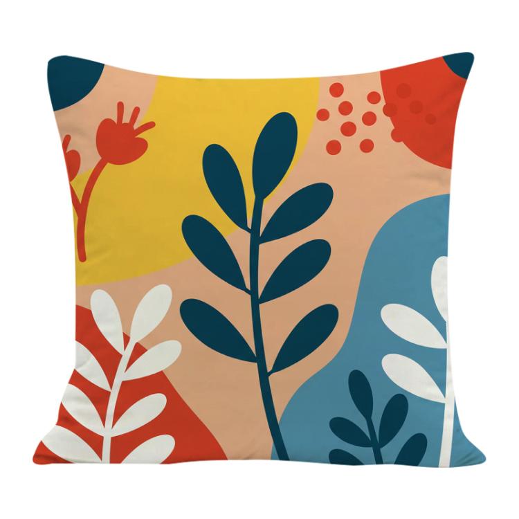 Colorful Branches Printed Sofa Pillow Case No Core Print On Your Demand, 35x35cm, 40x40cm, 45x45cm, 50x50cm, 60x60cm