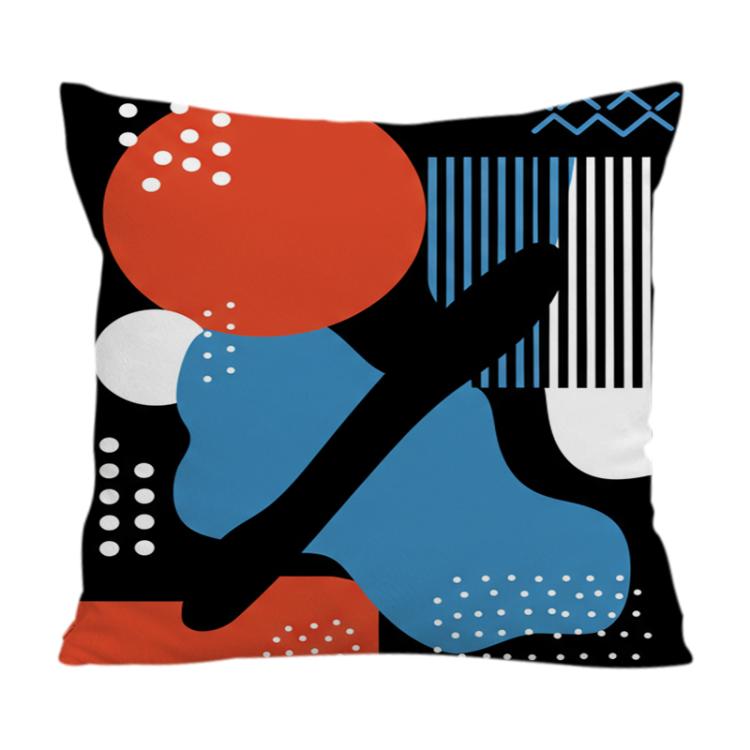 Abstract Doodle Printed Sofa Pillow Case No Core Print On Your Demand, 35x35cm, 40x40cm, 45x45cm, 50x50cm, 60x60cm