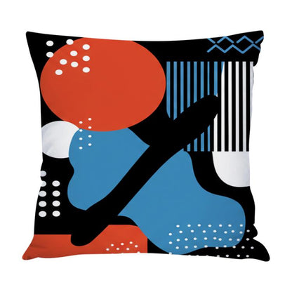 Abstract Doodle Printed Sofa Pillow Case No Core Print On Your Demand, 35x35cm, 40x40cm, 45x45cm, 50x50cm, 60x60cm