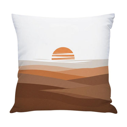 Sunset Printed Sofa Pillow With Core Print On Your Demand, 35x35cm, 40x40cm, 45x45cm, 50x50cm, 60x60cm