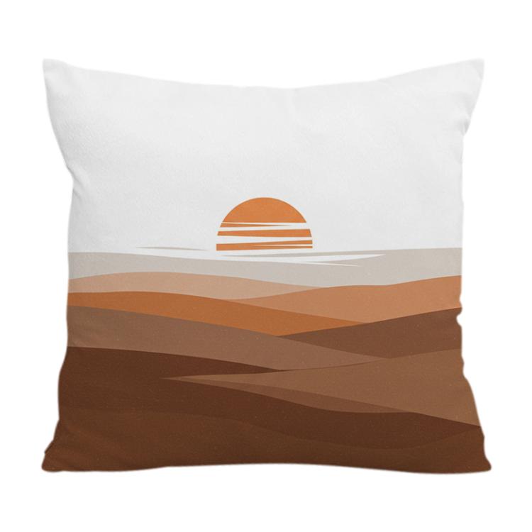 Sunset Printed Sofa Pillow With Core Print On Your Demand, 35x35cm, 40x40cm, 45x45cm, 50x50cm, 60x60cm