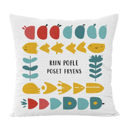 River Fish Printed Sofa Pillow With Core Print On Your Demand, 35x35cm, 40x40cm, 45x45cm, 50x50cm, 60x60cm