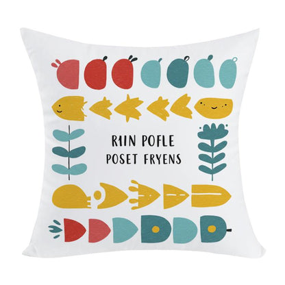 River Fish Printed Sofa Pillow With Core Print On Your Demand, 35x35cm, 40x40cm, 45x45cm, 50x50cm, 60x60cm