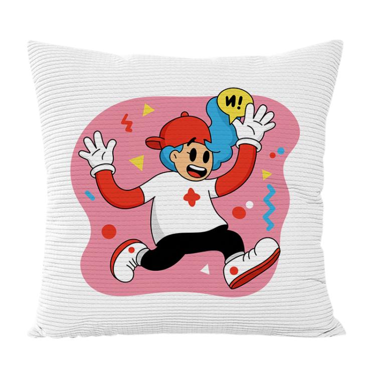 Pink Boy Printed Sofa Pillow With Core Print On Your Demand, 35x35cm, 40x40cm, 45x45cm, 50x50cm, 60x60cm