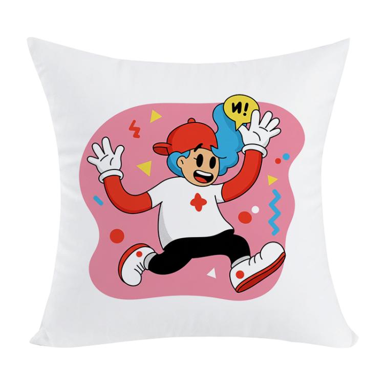 Pink Boy Printed Sofa Pillow With Core Print On Your Demand, 35x35cm, 40x40cm, 45x45cm, 50x50cm, 60x60cm