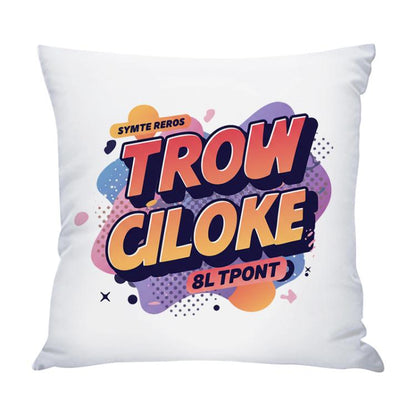 Orange Alphabet Printed Sofa Pillow With Core Print On Your Demand, 35x35cm, 40x40cm, 45x45cm, 50x50cm, 60x60cm