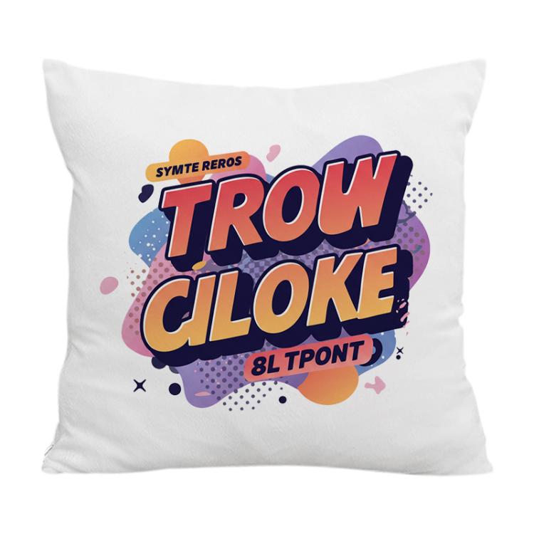 Orange Alphabet Printed Sofa Pillow With Core Print On Your Demand, 35x35cm, 40x40cm, 45x45cm, 50x50cm, 60x60cm