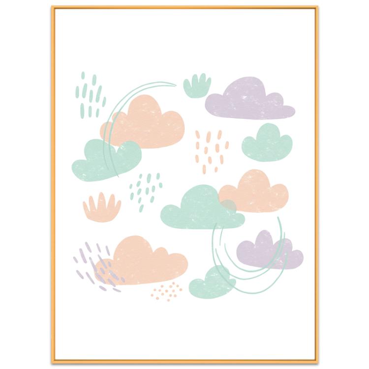 Clouds Decorative Painting with Aluminum Alloy Frame Print On Your Demand, 15x20cm, 20x20cm, 30x30cm, 40x40cm, 50x50cm, 60x60cm, 70x70cm, 80x80cm, 90x90cm