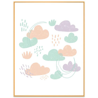 Clouds Decorative Painting with Aluminum Alloy Frame Print On Your Demand, 15x20cm, 20x20cm, 30x30cm, 40x40cm, 50x50cm, 60x60cm, 70x70cm, 80x80cm, 90x90cm
