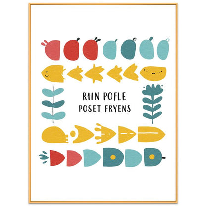River Fish Decorative Painting with Aluminum Alloy Frame Print On Your Demand, 15x20cm, 20x20cm, 30x30cm, 40x40cm, 50x50cm, 60x60cm, 70x70cm, 80x80cm, 90x90cm