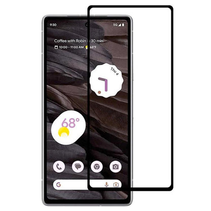 Silk Printing High Aluminum Full Screen Tempered Glass Film, For Google Pixel 7a
