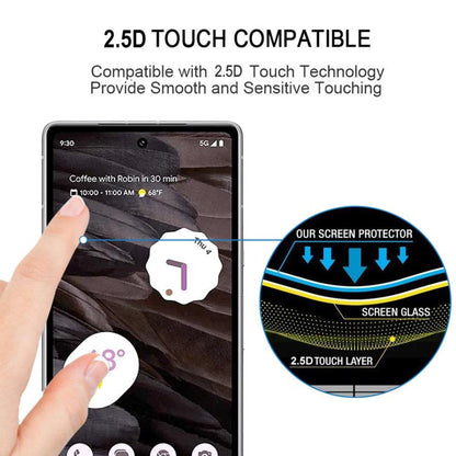 Silk Printing High Aluminum Full Screen Tempered Glass Film, For Google Pixel 7a
