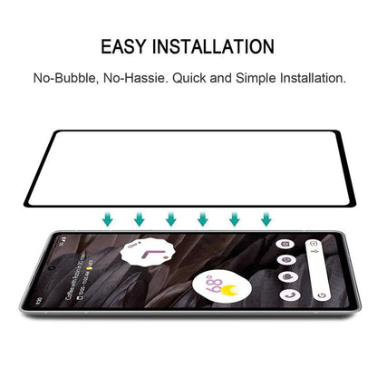 Silk Printing High Aluminum Full Screen Tempered Glass Film, For Google Pixel 7a