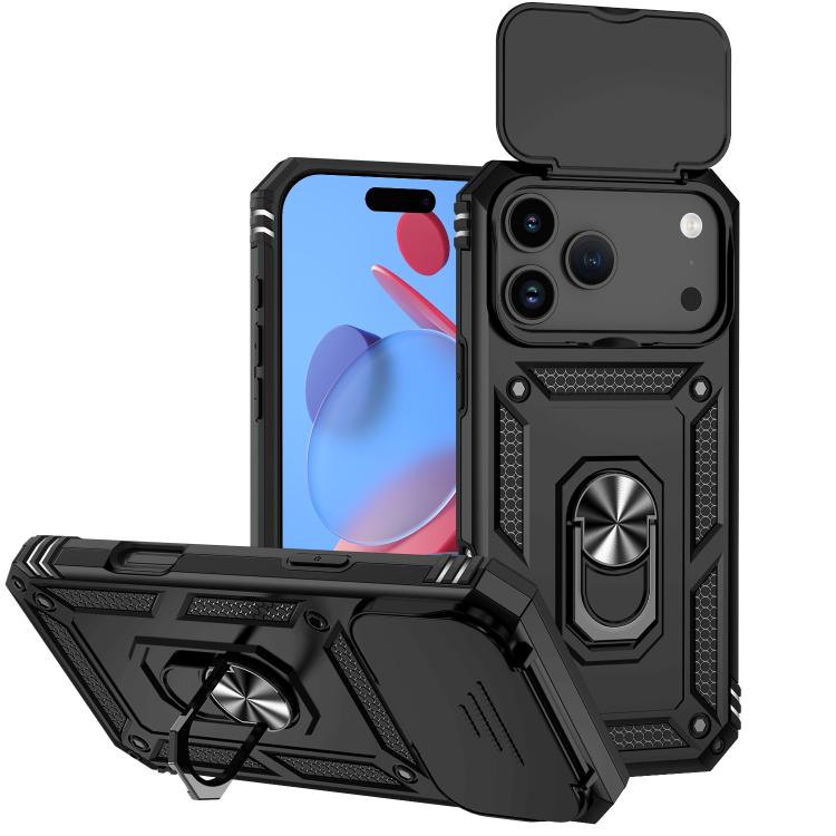 Sliding Camshield Holder Phone Case, For iPhone 18, For iPhone 18 Pro, For iPhone 18 Pro Max, For iPhone 17e / 16e, For iPhone 17 Pro Max, For iPhone 17 Pro, For iPhone 17, For iPhone Air