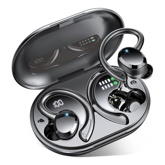 Q38 Ear-mounted LED Digital Display Wireless Bluetooth Earphone