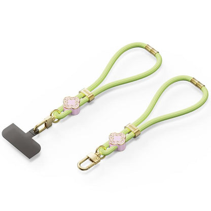 DUX DUCIS Garden Series Begonia Pattern Adjustable Short Phone Lanyard