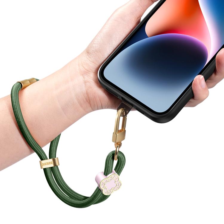 DUX DUCIS Garden Series Begonia Pattern Adjustable Short Phone Lanyard
